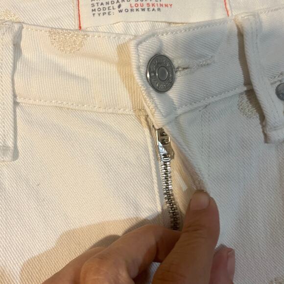 Marc by Marc Jacob Bright White Dot Lou Skinny Ankle Denim Jeans Women Sz 27 - Picture 12 of 14